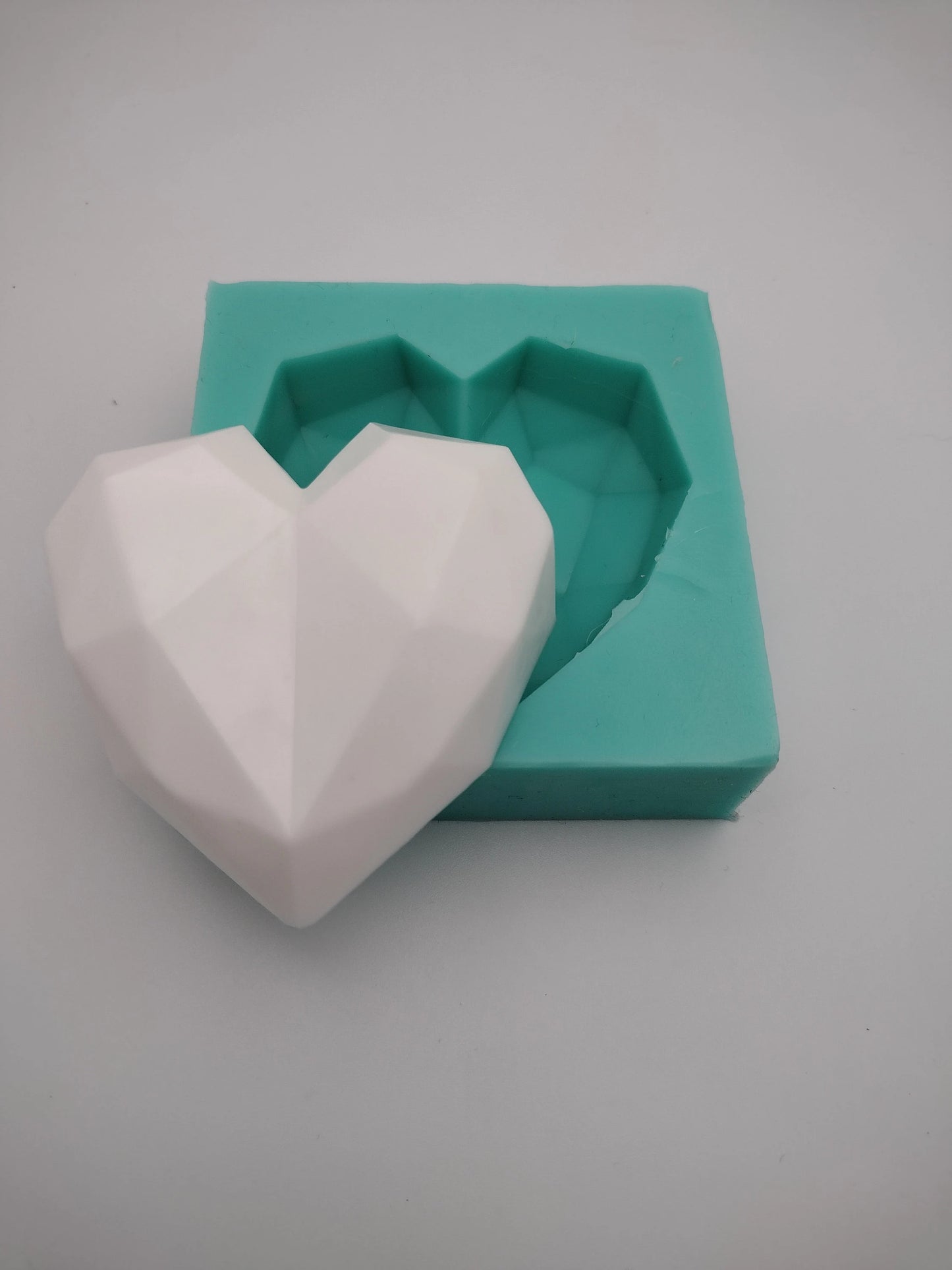 3D Heart-Silicone Mold-Faux Fake Bake-Clay, Resin, Soap, Candle, Plaster, Fondant or Baking Mold-Two Mold Styles Available