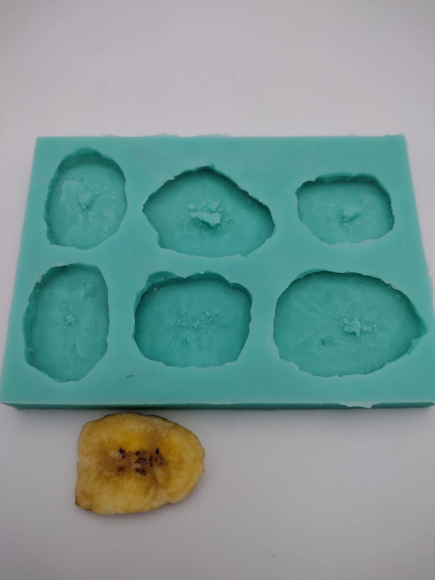 Dried Banana Chips-Silicone Mold-Faux Fake Bake-Clay, Resin, Soap, Candle, Plaster, Fondant or Baking Mold-Two Mold Styles Available