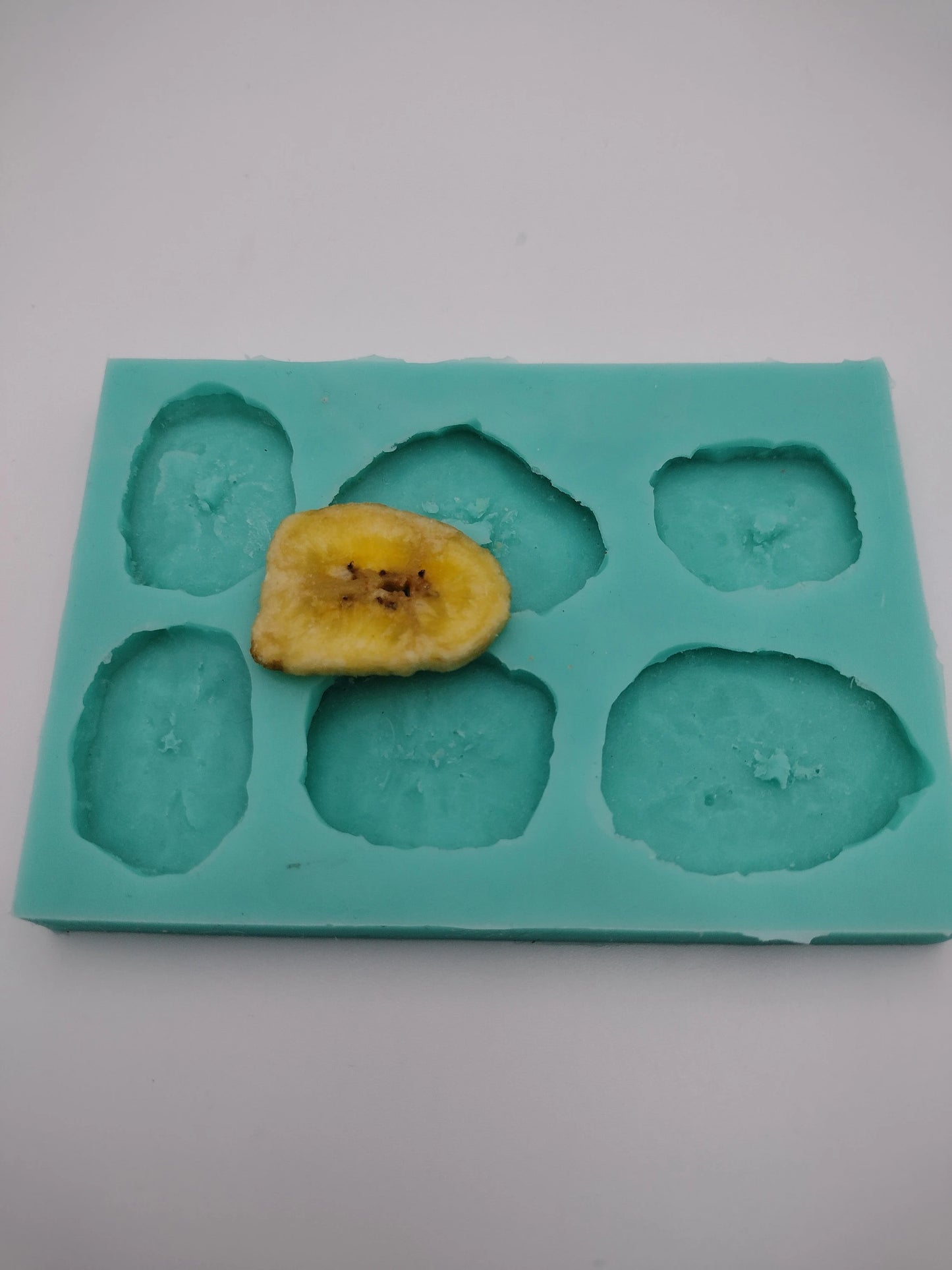 Dried Banana Chips-Silicone Mold-Faux Fake Bake-Clay, Resin, Soap, Candle, Plaster, Fondant or Baking Mold-Two Mold Styles Available