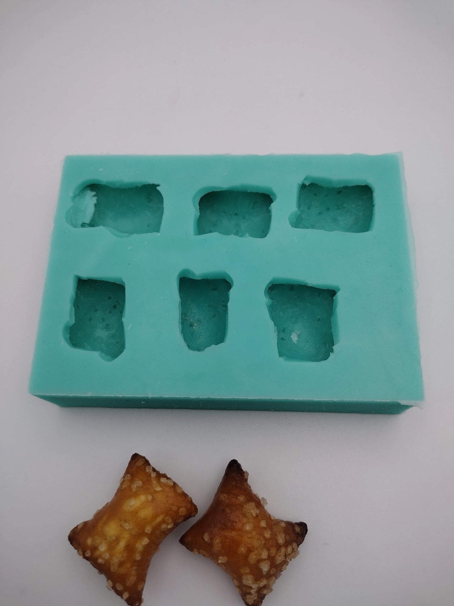 Pretzel Bites-Silicone Mold-Faux Fake Bake-Clay, Resin, Soap, Candle, Plaster, Fondant or Baking Mold-Two Mold Styles Available