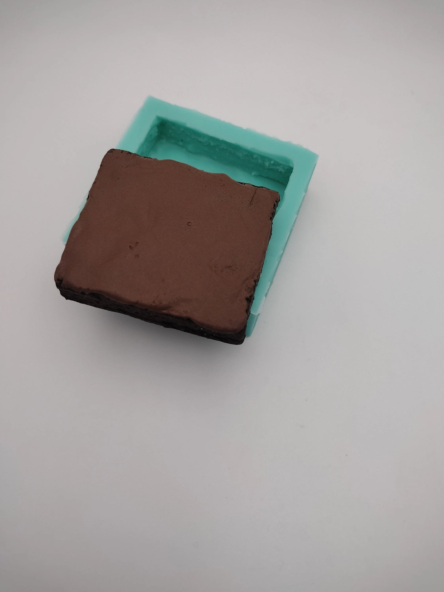 Brownie with Finished Top-Silicone Mold-Faux Fake Bake-Clay, Resin, Soap, Candle, Plaster, Fondant or Baking Mold-Two Mold Styles Available