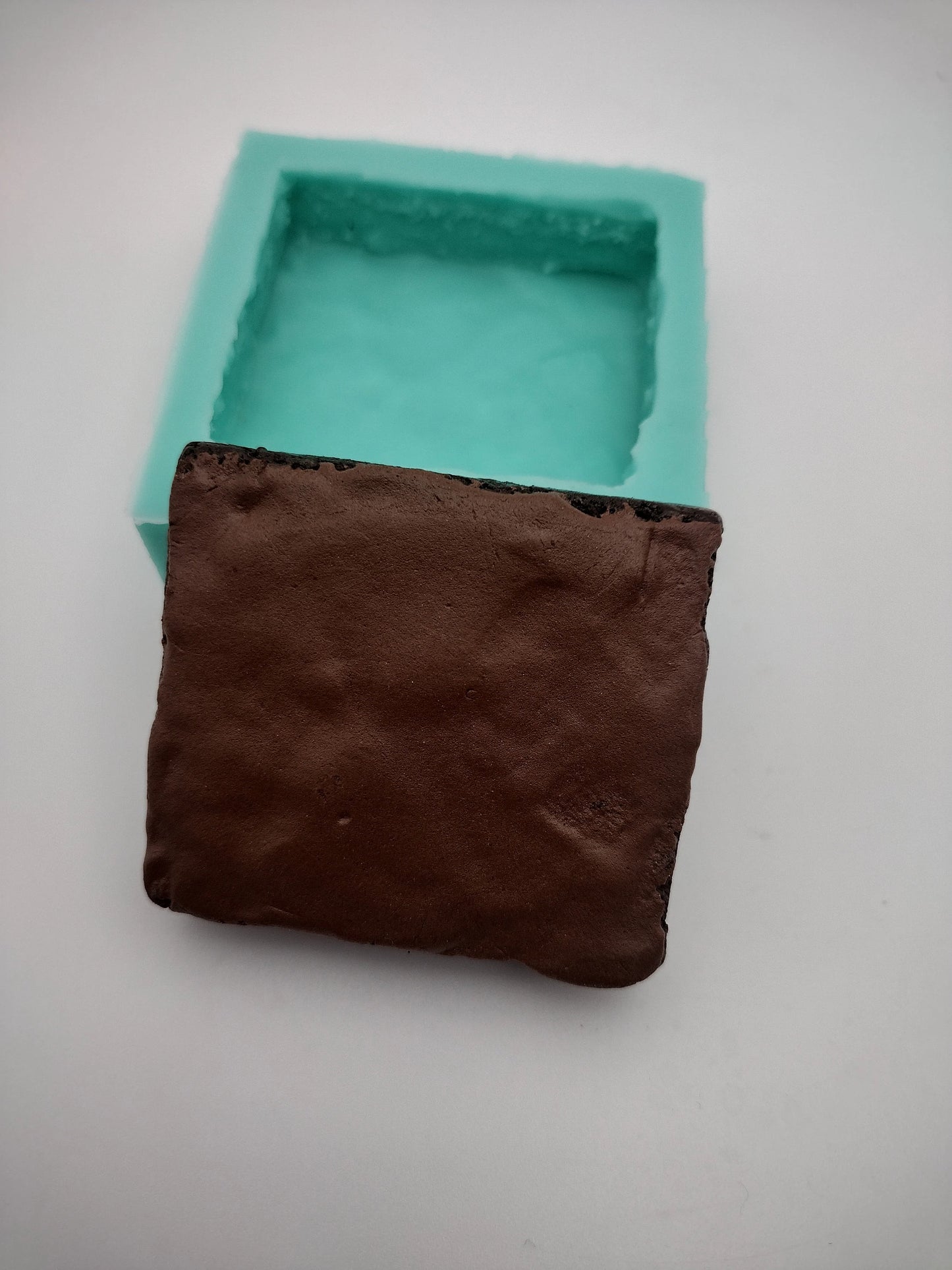 Brownie with Finished Top-Silicone Mold-Faux Fake Bake-Clay, Resin, Soap, Candle, Plaster, Fondant or Baking Mold-Two Mold Styles Available