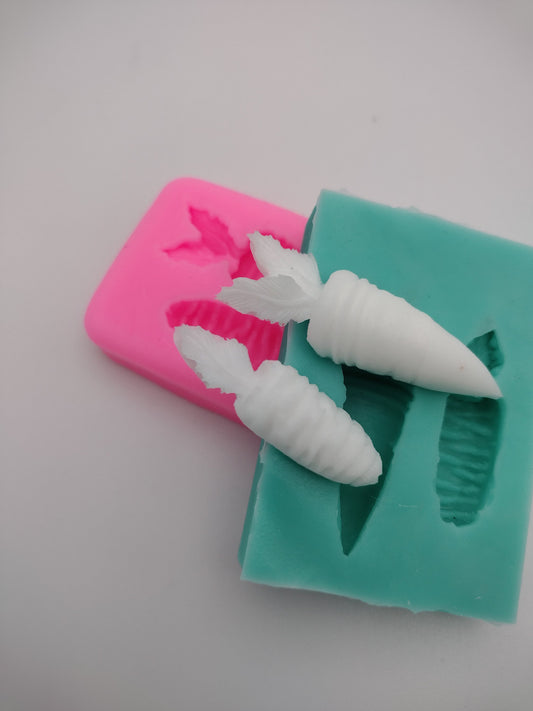 Mini Carrots-Silicone Mold-Faux Fake Bake-Clay, Resin, Soap, Candle, Plaster, Fondant or Baking Mold-Two Mold Styles Available