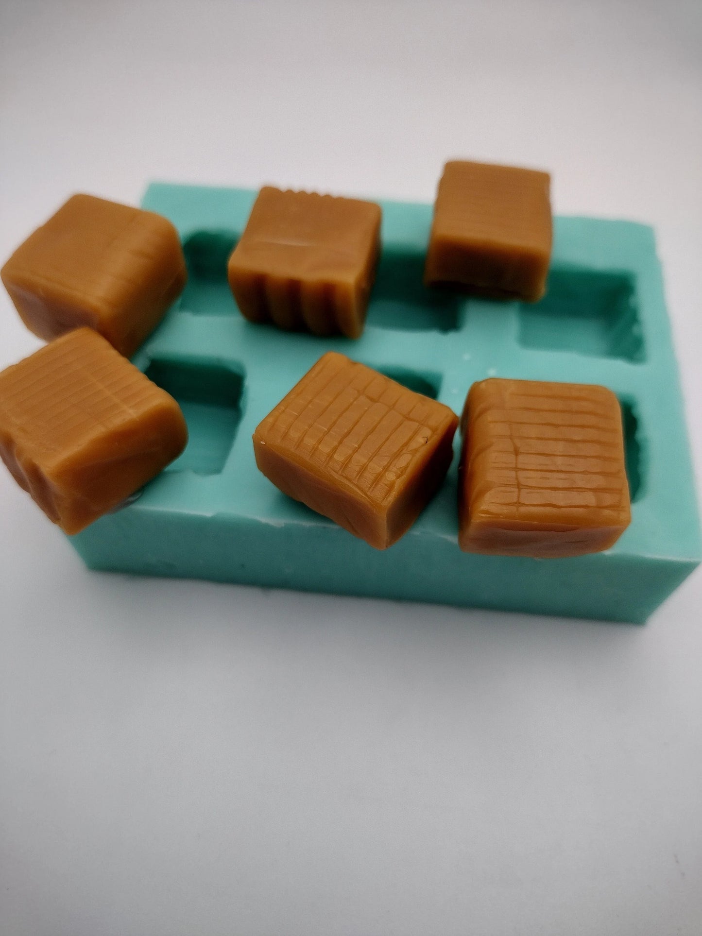 Carmel Candy Pieces-Silicone Mold-Faux Fake Bake-Clay, Resin, Soap, Candle, Plaster, Fondant or Baking Mold-Two Mold Styles Available