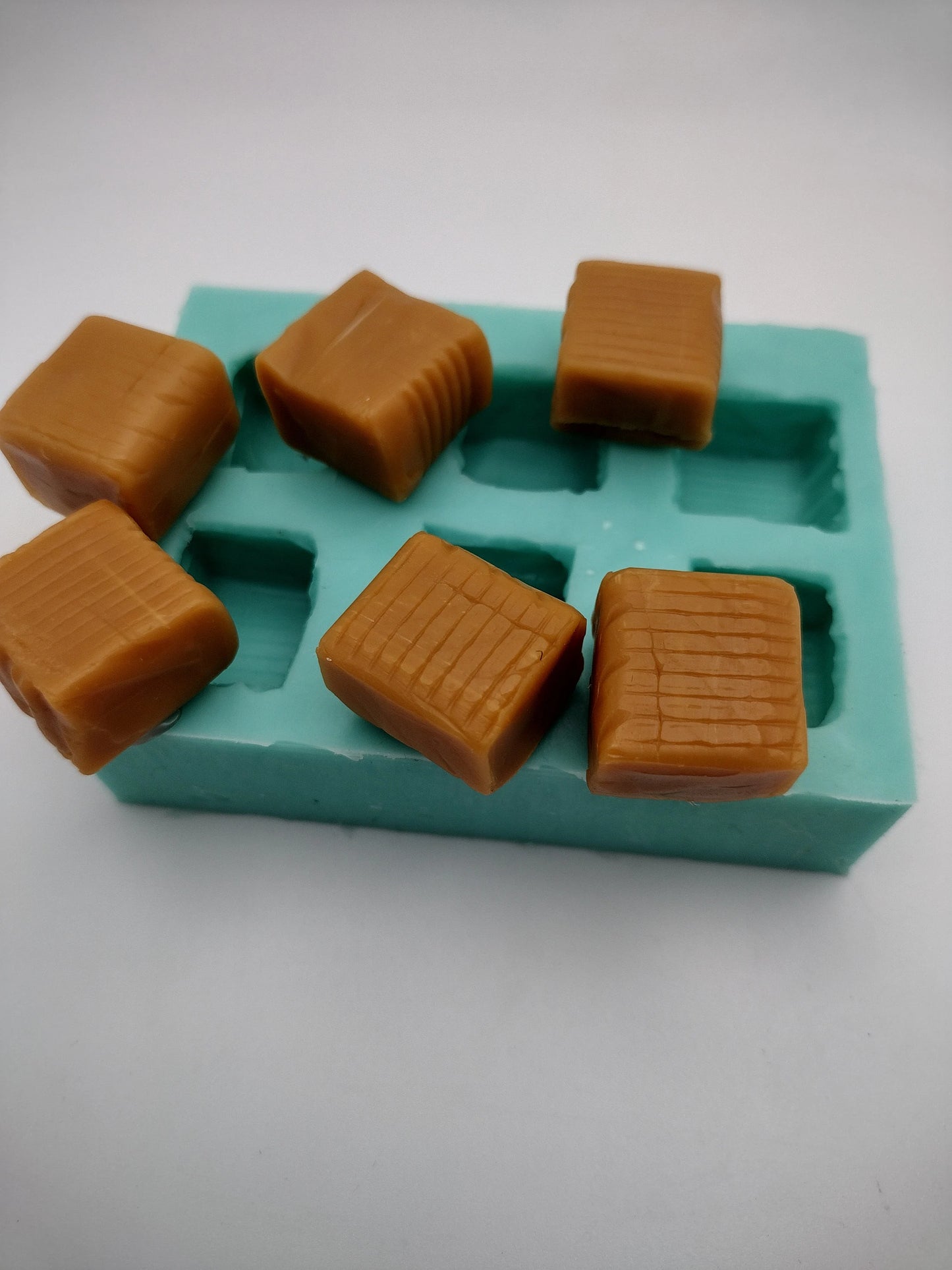 Carmel Candy Pieces-Silicone Mold-Faux Fake Bake-Clay, Resin, Soap, Candle, Plaster, Fondant or Baking Mold-Two Mold Styles Available