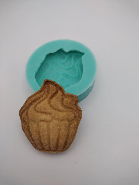 Cupcake Cookie-Silicone Mold-Faux Fake Bake-Clay, Resin, Soap, Candle, Plaster, Fondant or Baking Mold-Two Mold Styles Available