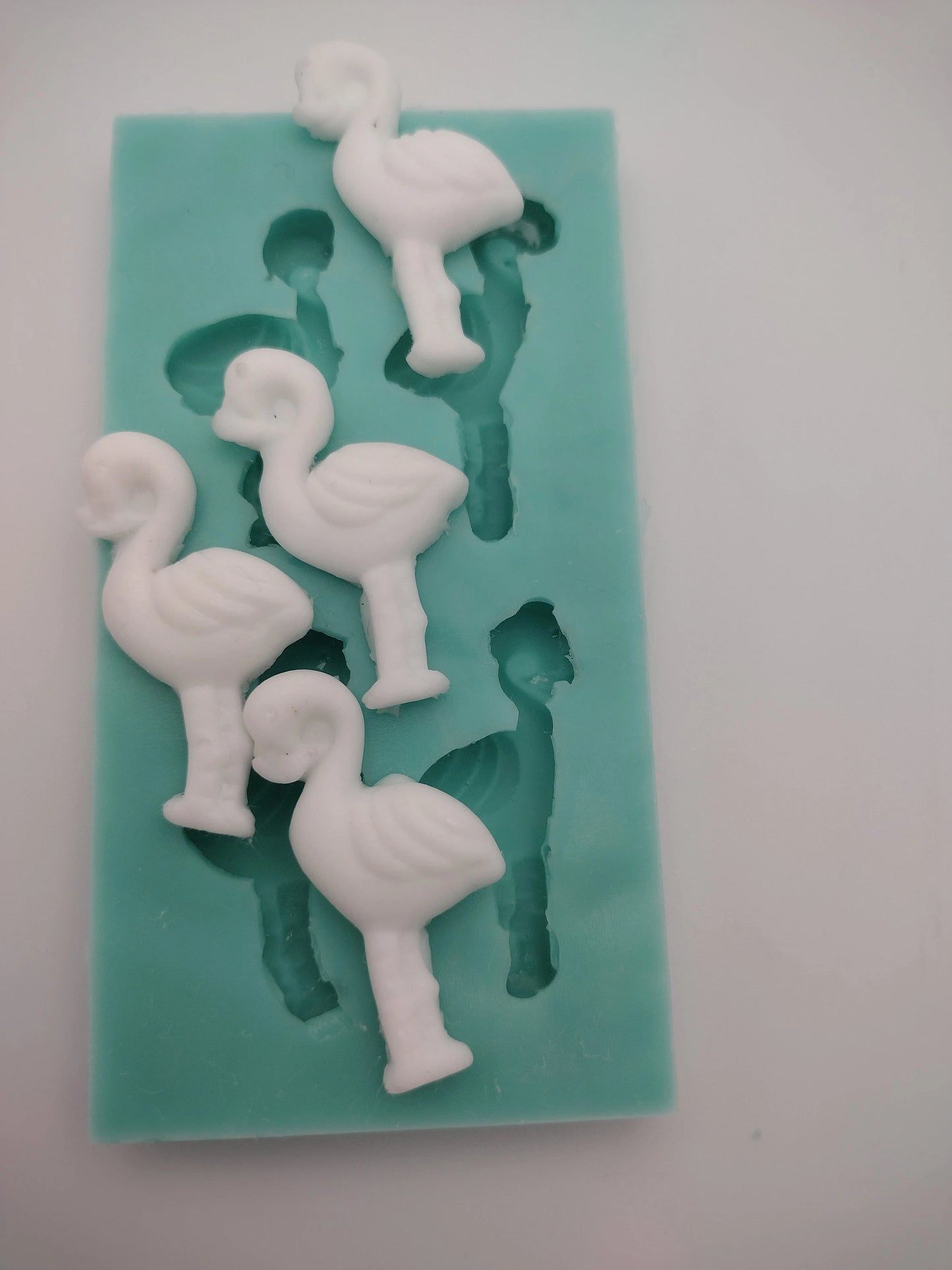 Flamingos-Silicone Mold-Faux Fake Bake-Clay, Resin, Soap, Candle, Plaster, Fondant or Baking Mold-Two Mold Styles Available