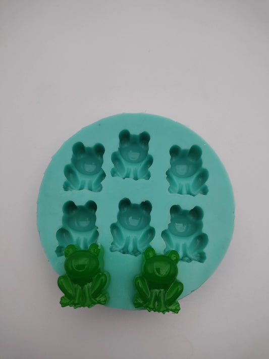 Frogs-Silicone Mold-Faux Fake Bake-Clay, Resin, Soap, Candle, Plaster, Fondant or Baking Mold-Two Mold Styles Available