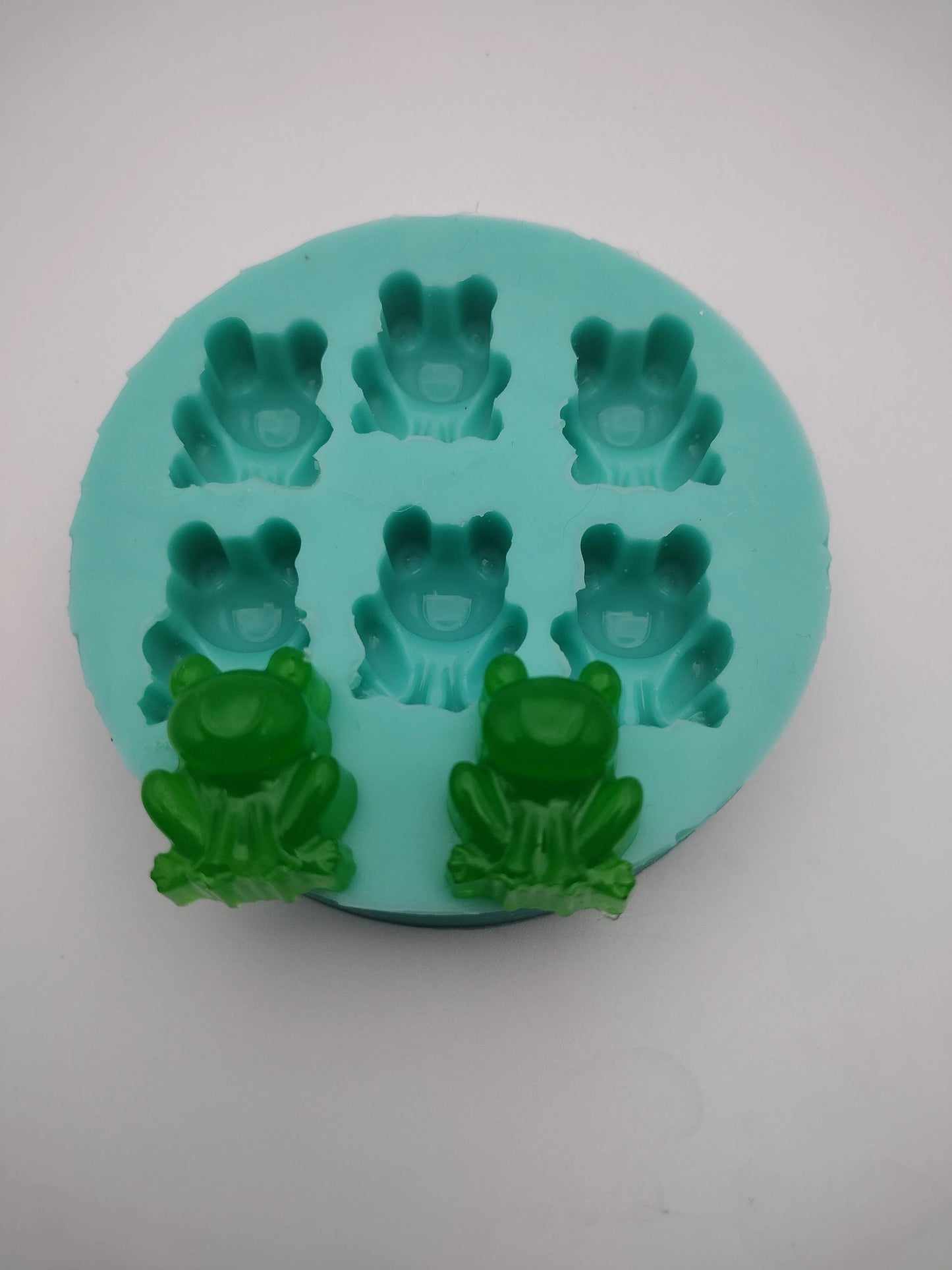 Frogs-Silicone Mold-Faux Fake Bake-Clay, Resin, Soap, Candle, Plaster, Fondant or Baking Mold-Two Mold Styles Available