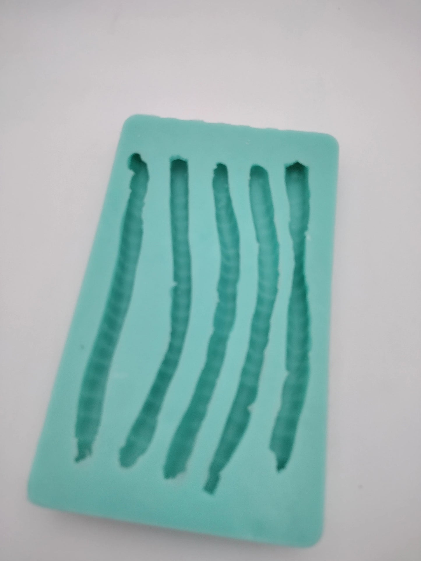 Gummy Worms-Silicone Mold-Faux Fake Bake-Clay, Resin, Soap, Candle, Plaster, Fondant or Baking Mold-Two Mold Styles Available