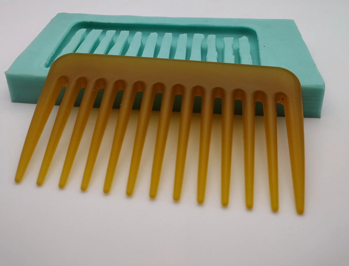 Hair Comb-Silicone Mold-Faux Fake Bake-Clay, Resin, Soap, Candle, Plaster, Fondant or Baking Mold-Two Mold Styles Available