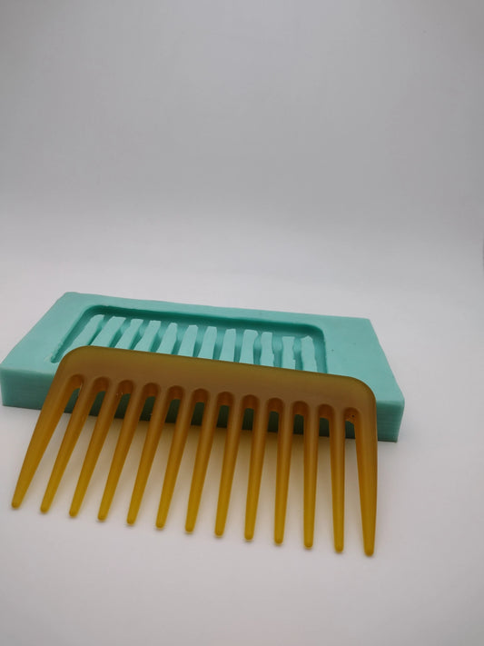 Hair Comb-Silicone Mold-Faux Fake Bake-Clay, Resin, Soap, Candle, Plaster, Fondant or Baking Mold-Two Mold Styles Available