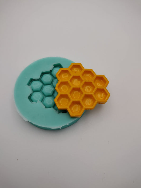 Small Honey Comb-Silicone Mold-Faux Fake Bake-Clay, Resin, Soap, Candle, Plaster, Fondant or Baking Mold-Two Mold Styles Available