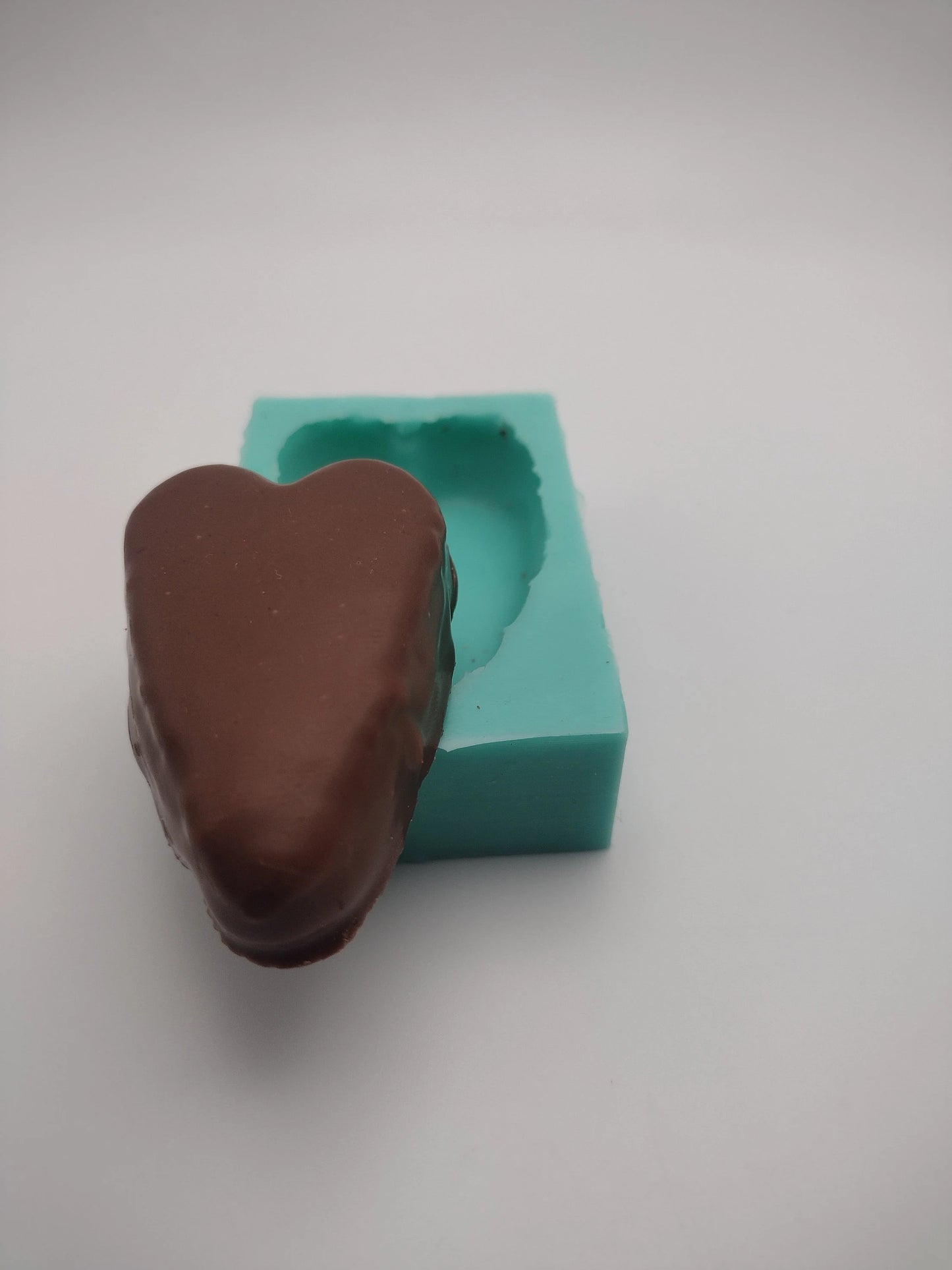 Chocolate Heart-Silicone Mold-Faux Fake Bake-Clay, Resin, Soap, Candle, Plaster, Fondant or Baking Mold-Two Mold Styles Available