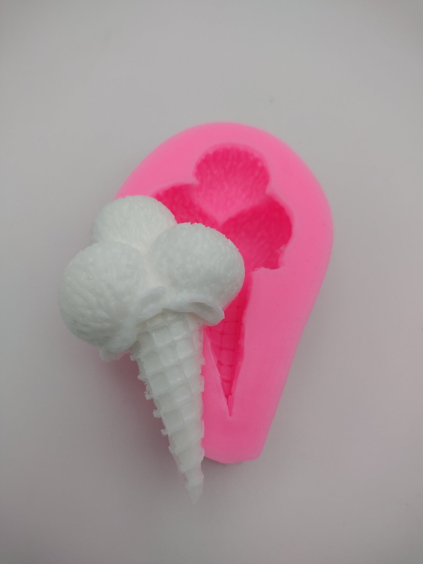 Small Ice cream Scoop waffle cone-Silicone Mold-Faux Fake Bake-Clay, Resin, Soap, Candle, Plaster, Fondant or Baking Mold-Two Mold Styles Available