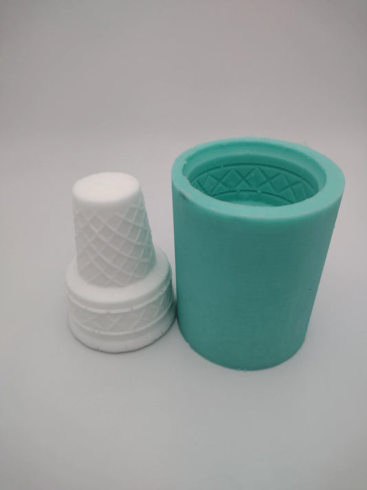 Ice Cream Cone-Silicone Mold-Faux Fake Bake-Clay, Resin, Soap, Candle, Plaster, Fondant or Baking Mold-Two Mold Styles Available