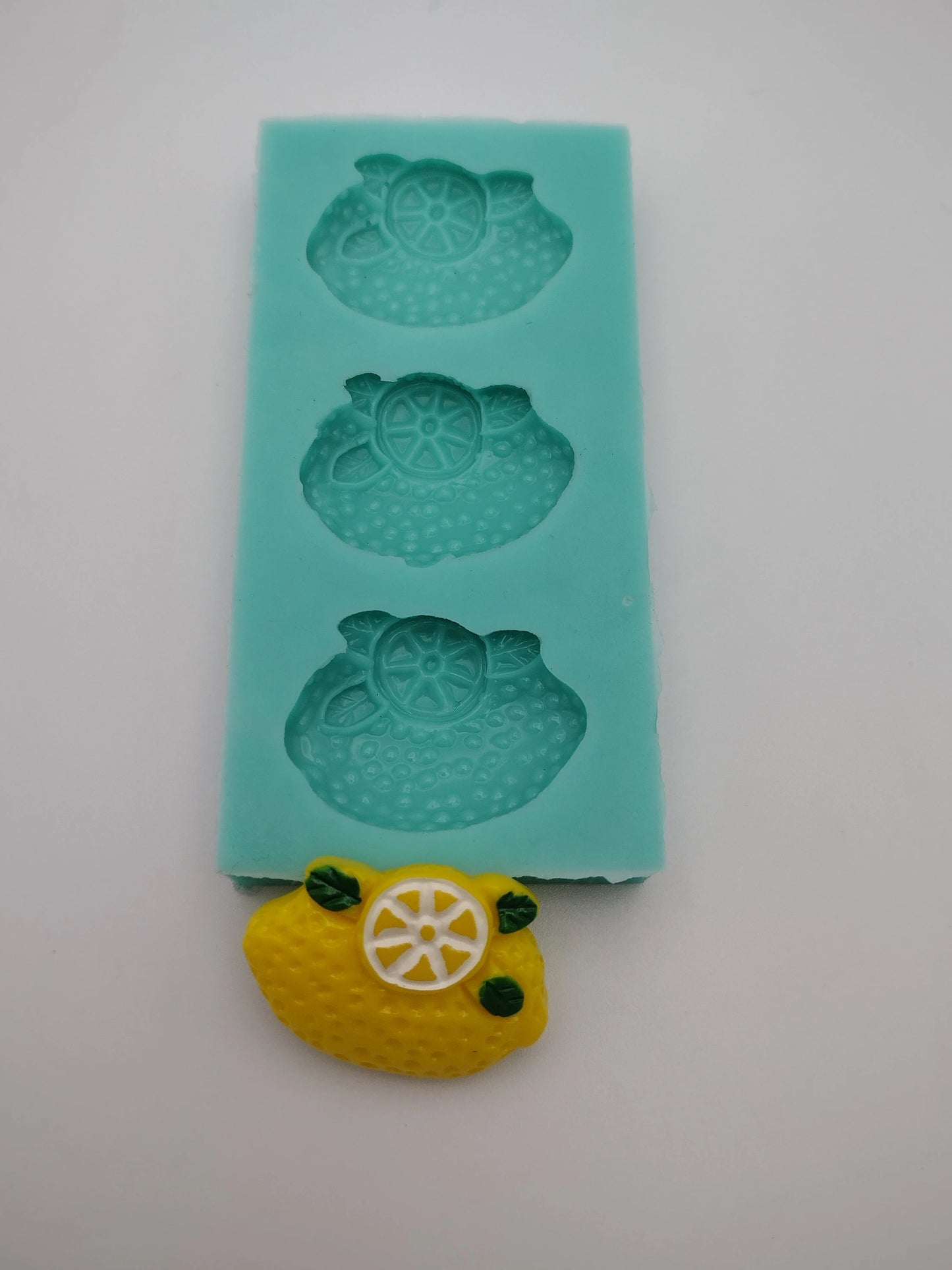 Lemon Pieces-Silicone Mold-Faux Fake Bake-Clay, Resin, Soap, Candle, Plaster, Fondant or Baking Mold-Two Mold Styles Available