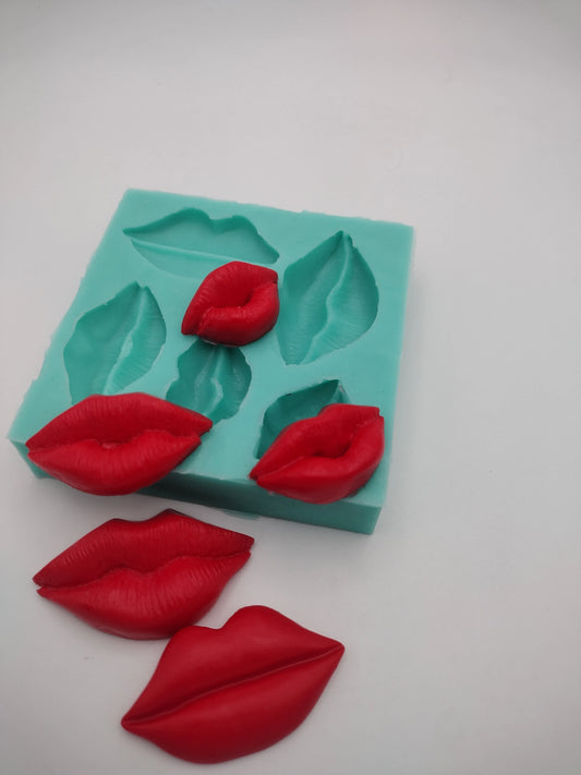 Lips-Silicone Mold-Faux Fake Bake-Clay, Resin, Soap, Candle, Plaster, Fondant or Baking Mold-Two Mold Styles Available