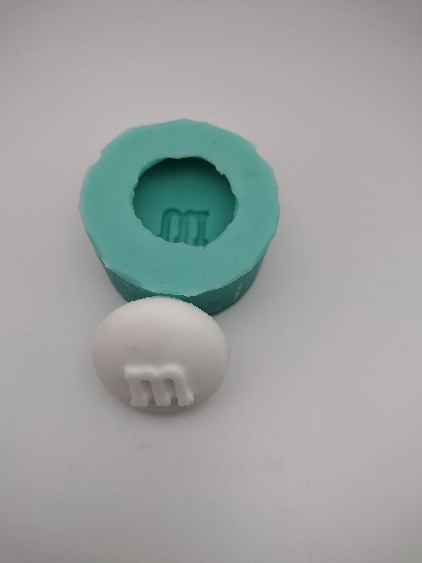 M Candy Piece-Silicone Mold-Faux Fake Bake-Clay, Resin, Soap, Candle, Plaster, Fondant or Baking Mold-Two Mold Styles Available