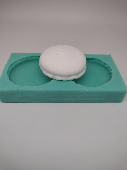 Medium Macaroon Halves-Silicone Mold-Faux Fake Bake-Clay, Resin, Soap, Candle, Plaster, Fondant or Baking Mold-Two Mold Styles Available