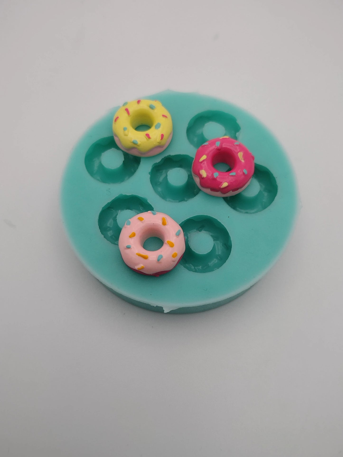 Mini Donuts-Silicone Mold-Faux Fake Bake-Clay, Resin, Soap, Candle, Plaster, Fondant or Baking Mold-Two Mold Styles Available