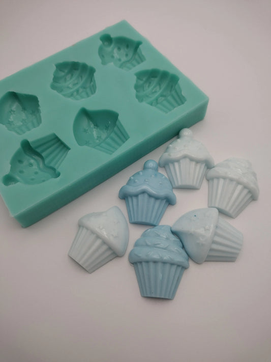 Mini Cupcake Mix-Silicone Mold-Faux Fake Bake-Clay, Resin, Soap, Candle, Plaster, Fondant or Baking Mold-Two Mold Styles Available