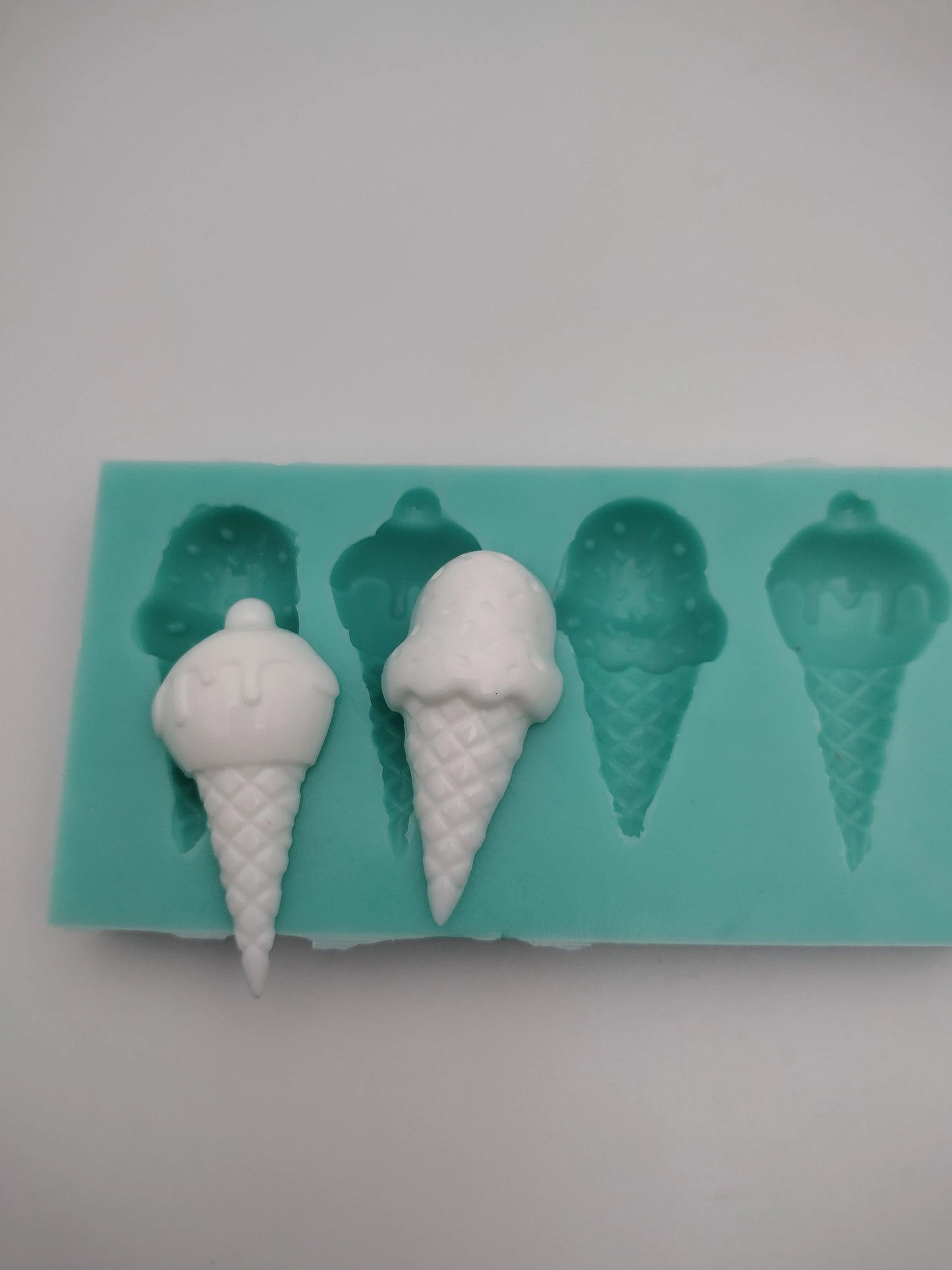 Mini Ice Creams-Silicone Mold-Faux Fake Bake-Clay, Resin, Soap, Candle, Plaster, Fondant or Baking Mold-Two Mold Styles Available