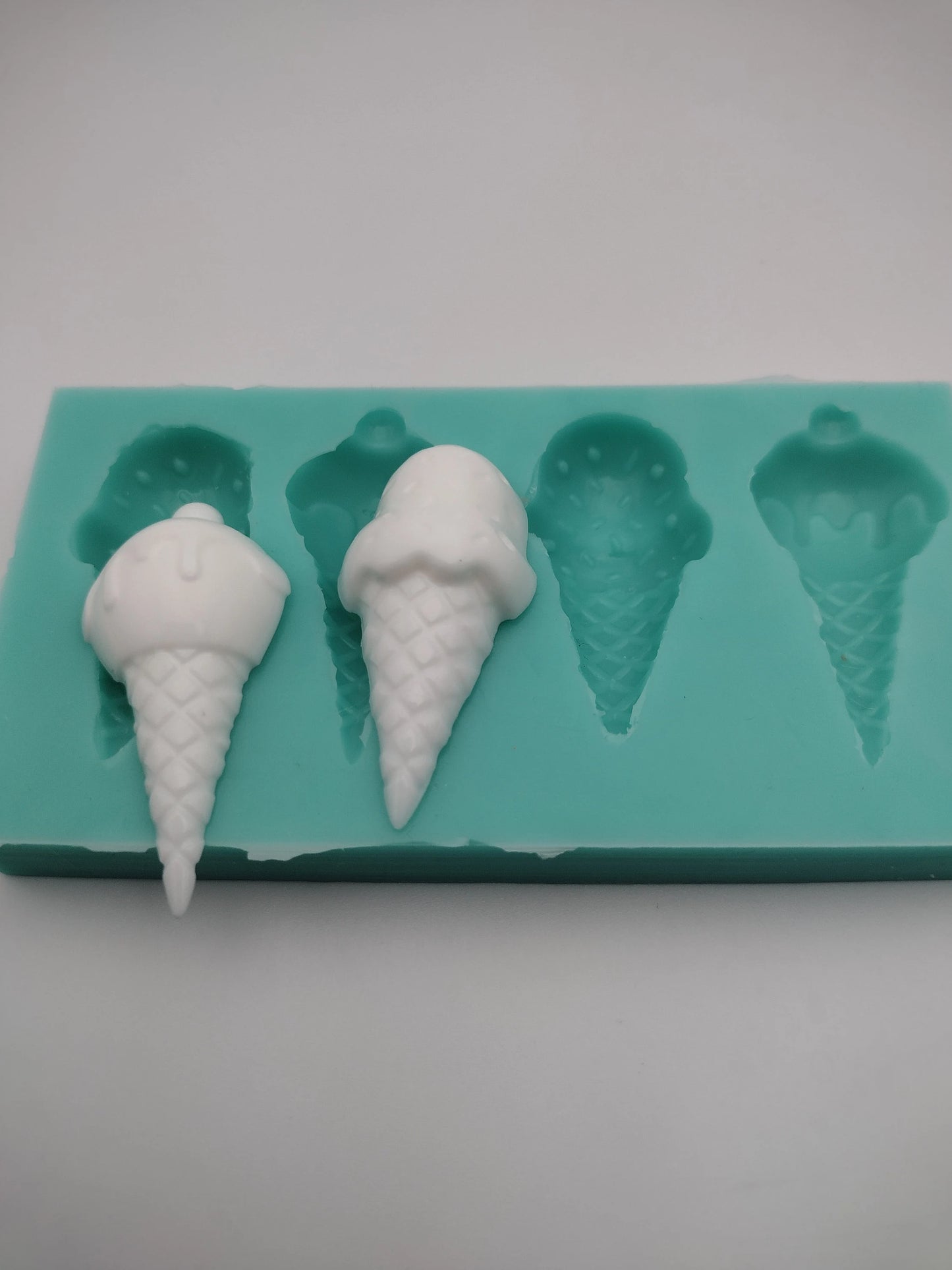 Mini Ice Creams-Silicone Mold-Faux Fake Bake-Clay, Resin, Soap, Candle, Plaster, Fondant or Baking Mold-Two Mold Styles Available