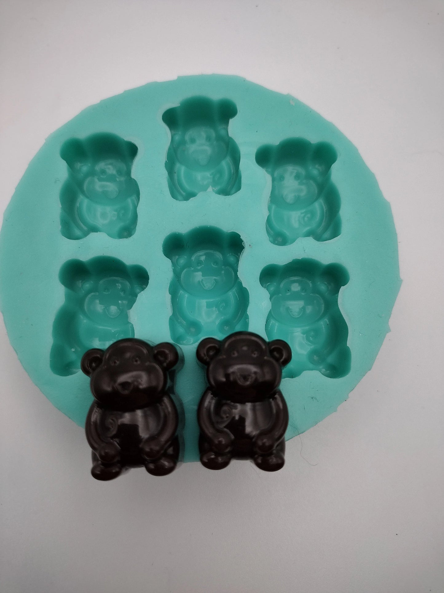 Monkeys-Silicone Mold-Faux Fake Bake-Clay, Resin, Soap, Candle, Plaster, Fondant or Baking Mold-Two Mold Styles Available