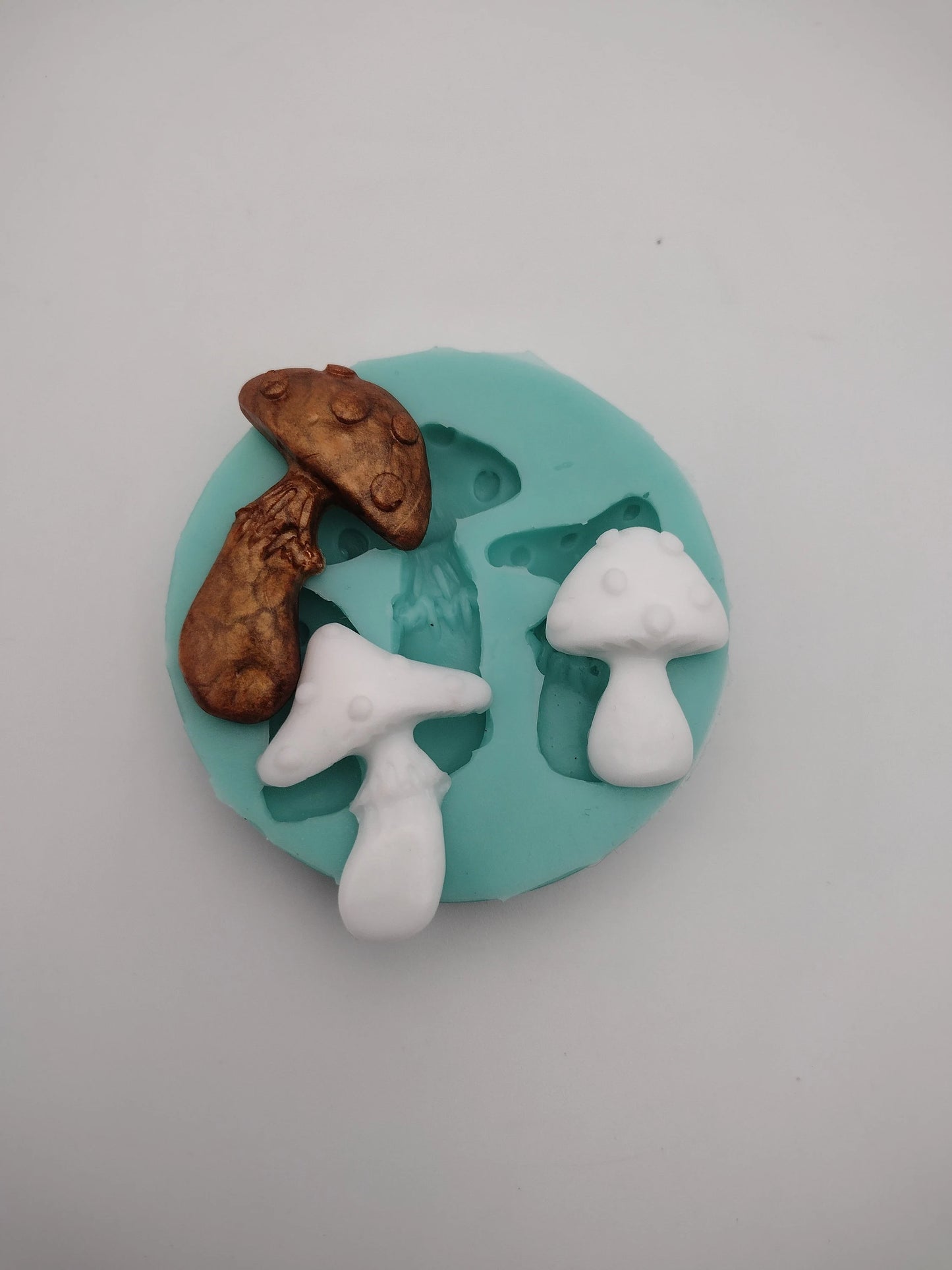 Mushrooms(Small)-Silicone Mold-Faux Fake Bake-Clay, Resin, Soap, Candle, Plaster, Fondant or Baking Mold-Two Mold Styles Available