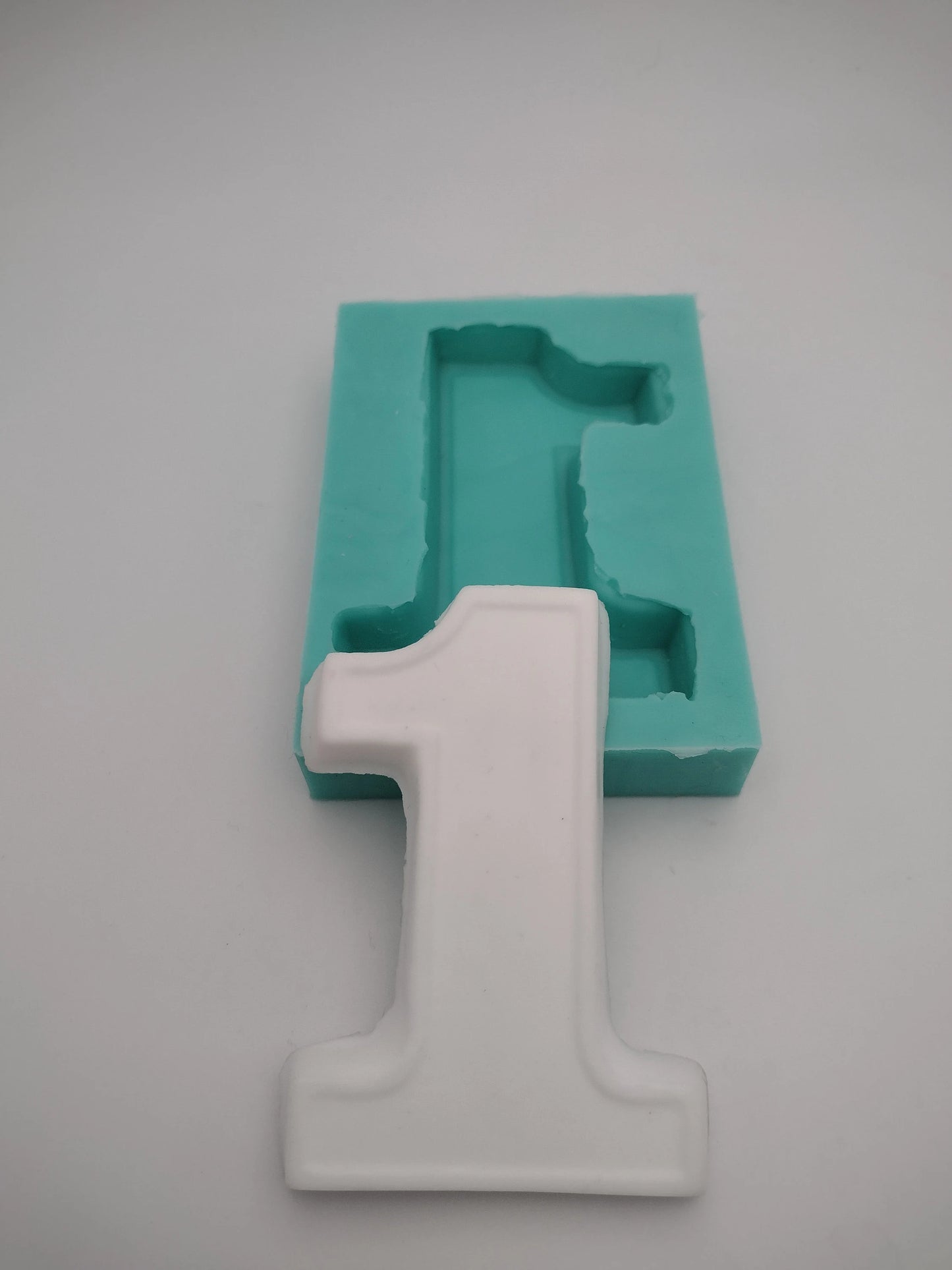 Number One-Silicone Mold-Faux Fake Bake-Clay, Resin, Soap, Candle, Plaster, Fondant or Baking Mold-Two Mold Styles Available