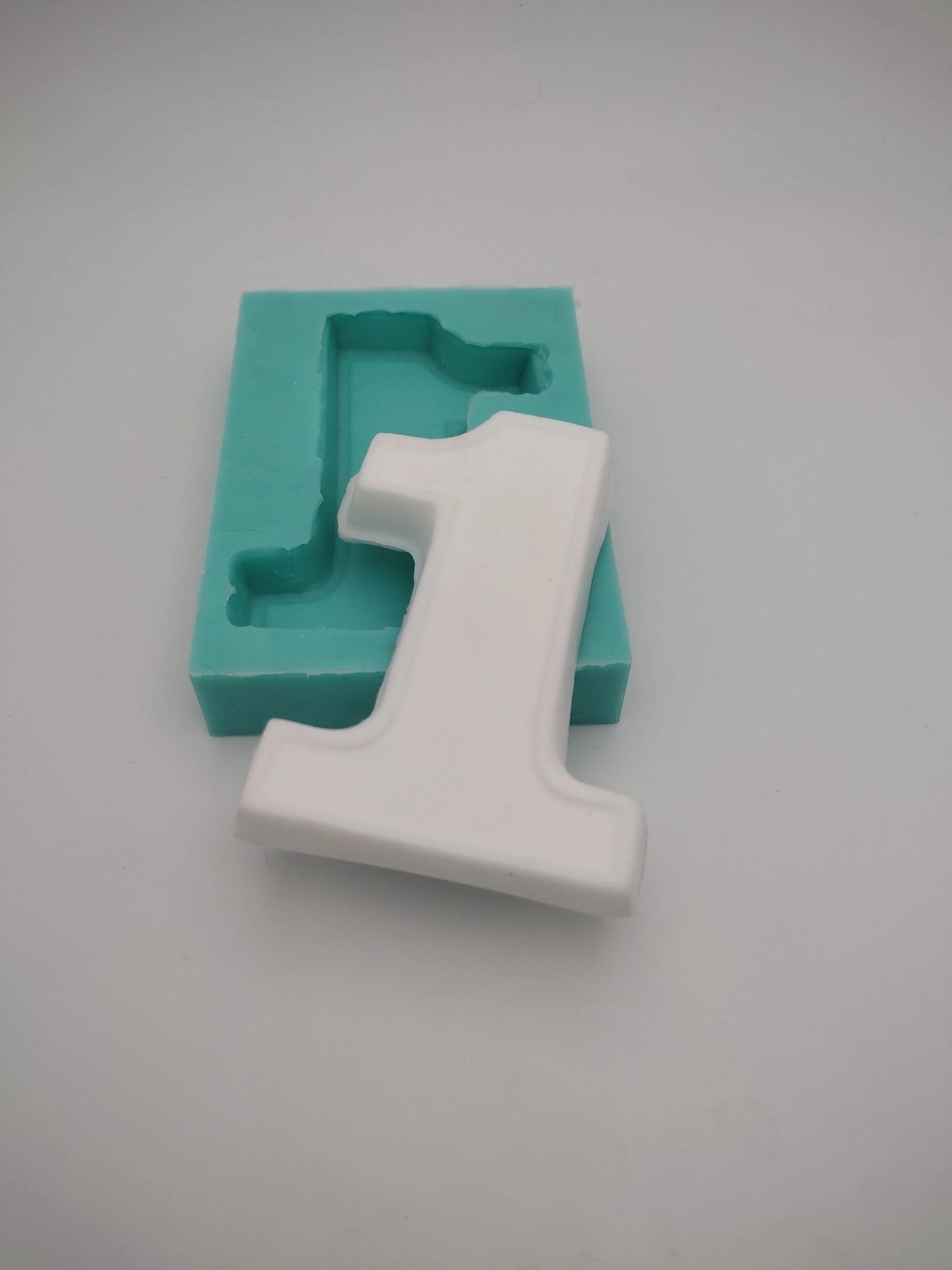 Number One-Silicone Mold-Faux Fake Bake-Clay, Resin, Soap, Candle, Plaster, Fondant or Baking Mold-Two Mold Styles Available