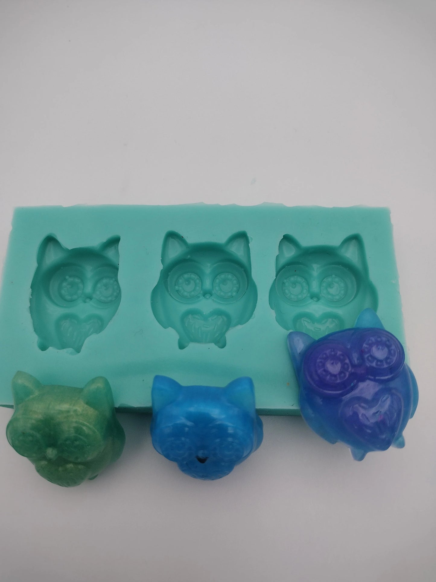 Owls-Silicone Mold-Faux Fake Bake-Clay, Resin, Soap, Candle, Plaster, Fondant or Baking Mold-Two Mold Styles Available