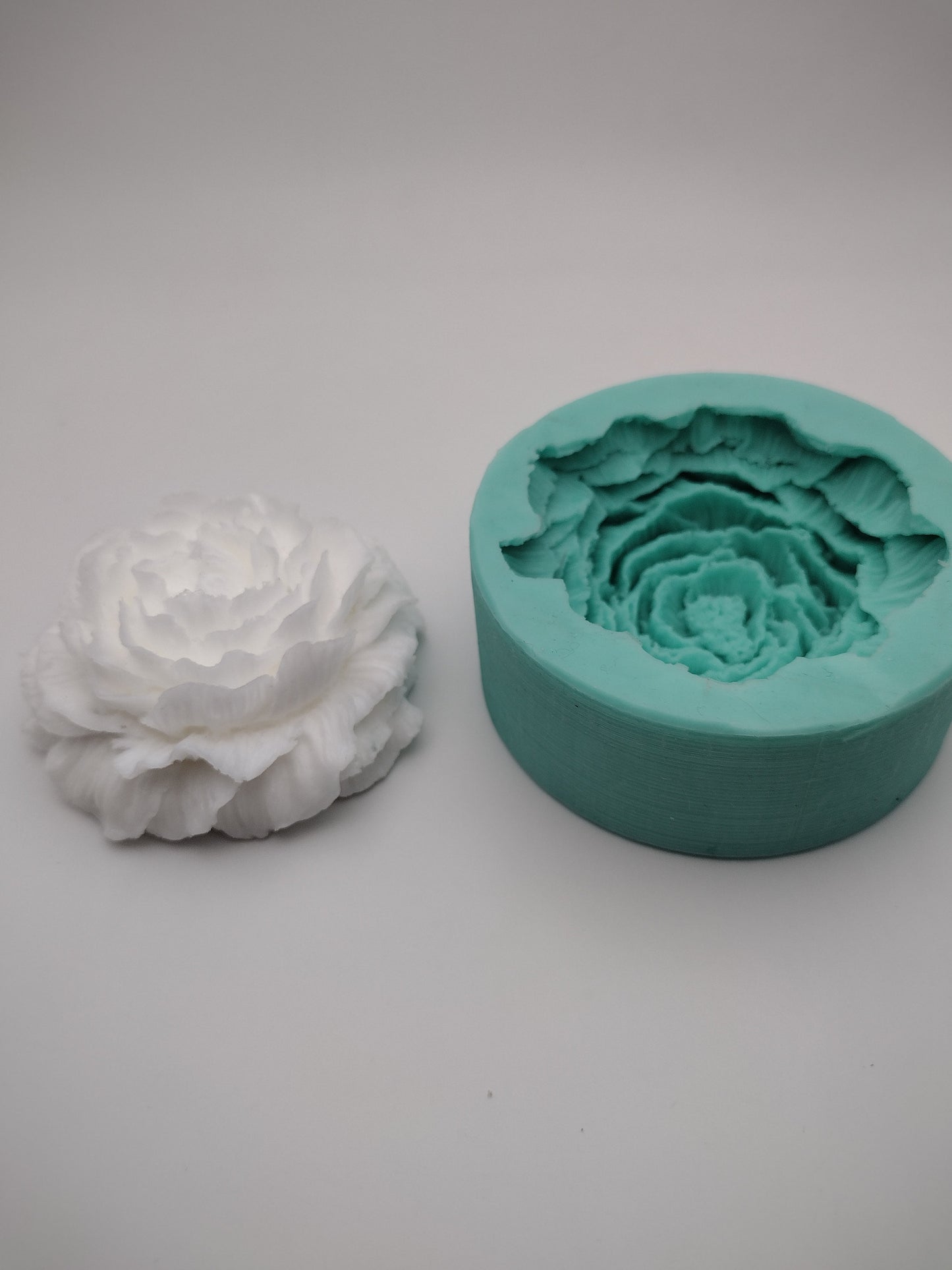 Rose Flower Bloomed-Silicone Mold-Faux Fake Bake-Clay, Resin, Soap, Candle, Plaster, Fondant or Baking Mold-Two Mold Styles Available