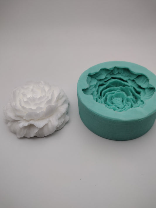 Rose Flower Bloomed-Silicone Mold-Faux Fake Bake-Clay, Resin, Soap, Candle, Plaster, Fondant or Baking Mold-Two Mold Styles Available