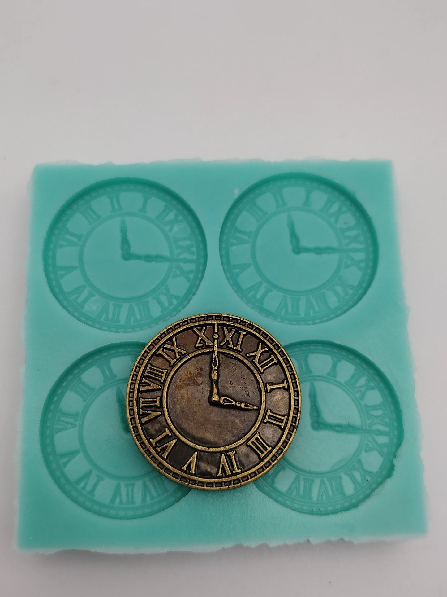 Roman Numeral Clocks-Silicone Mold-Faux Fake Bake-Clay, Resin, Soap, Candle, Plaster, Fondant or Baking Mold-Two Mold Styles Available