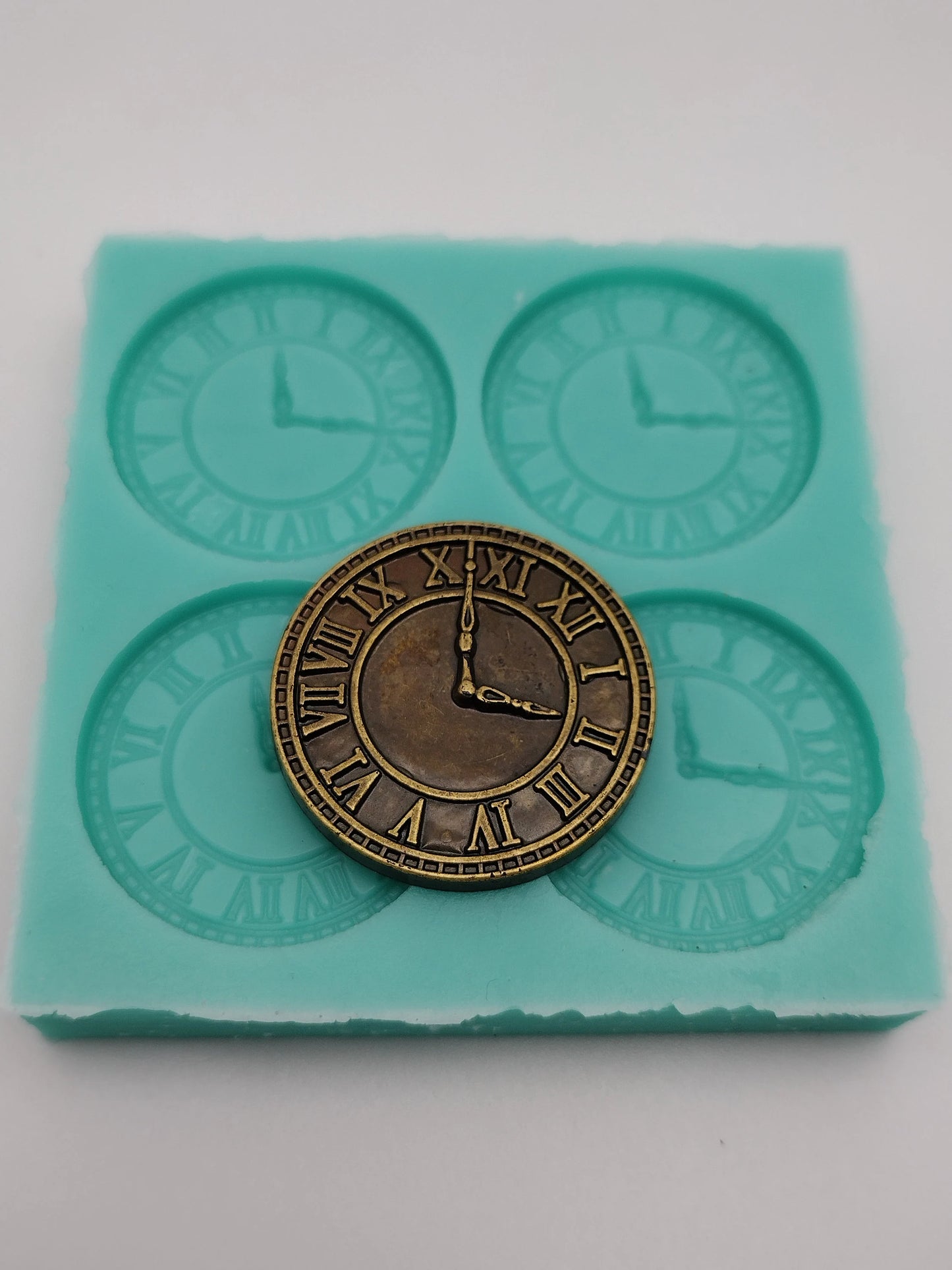 Roman Numeral Clocks-Silicone Mold-Faux Fake Bake-Clay, Resin, Soap, Candle, Plaster, Fondant or Baking Mold-Two Mold Styles Available