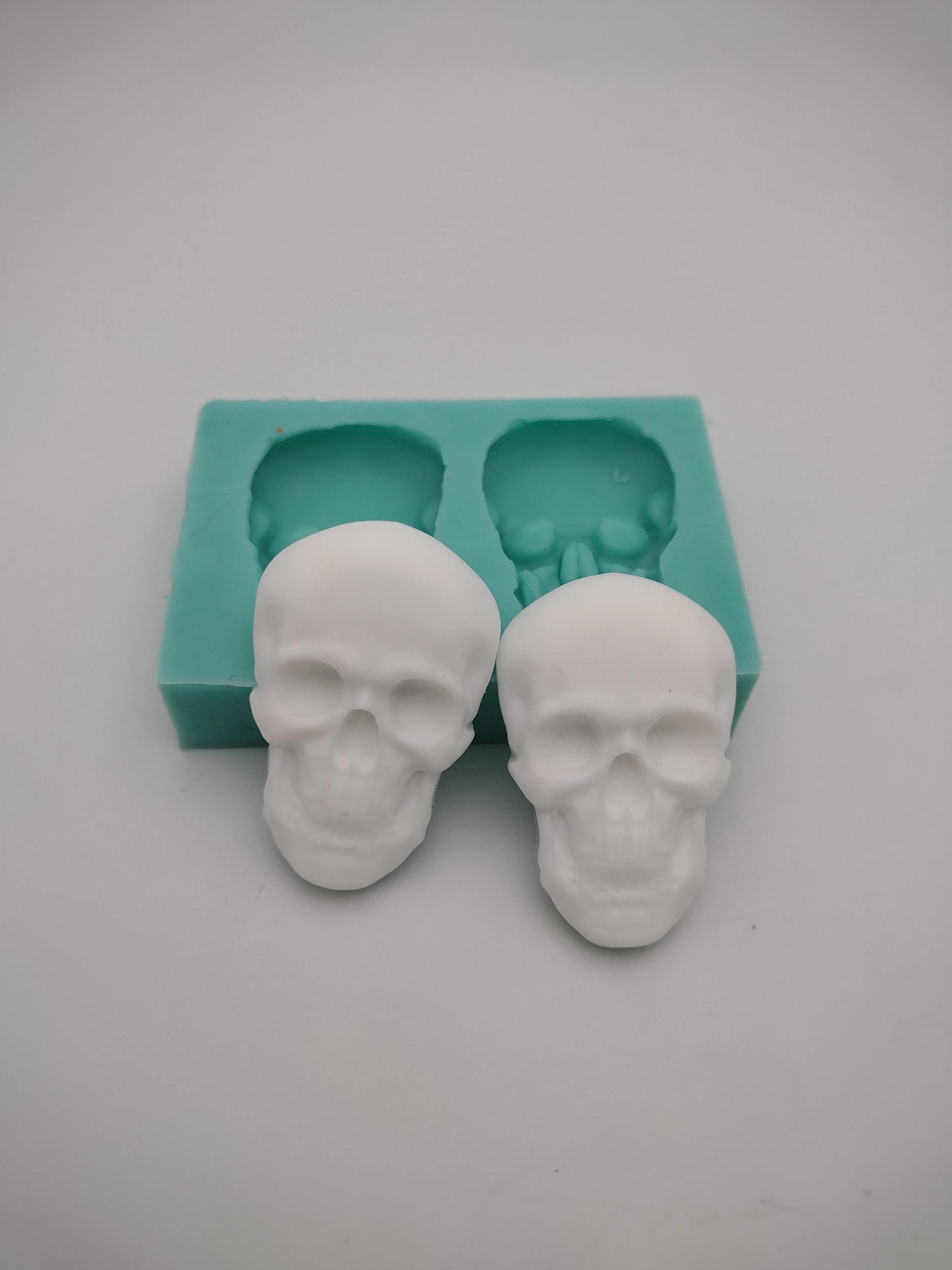 Skulls-Silicone Mold-Faux Fake Bake-Clay, Resin, Soap, Candle, Plaster, Fondant or Baking Mold-Two Mold Styles Available