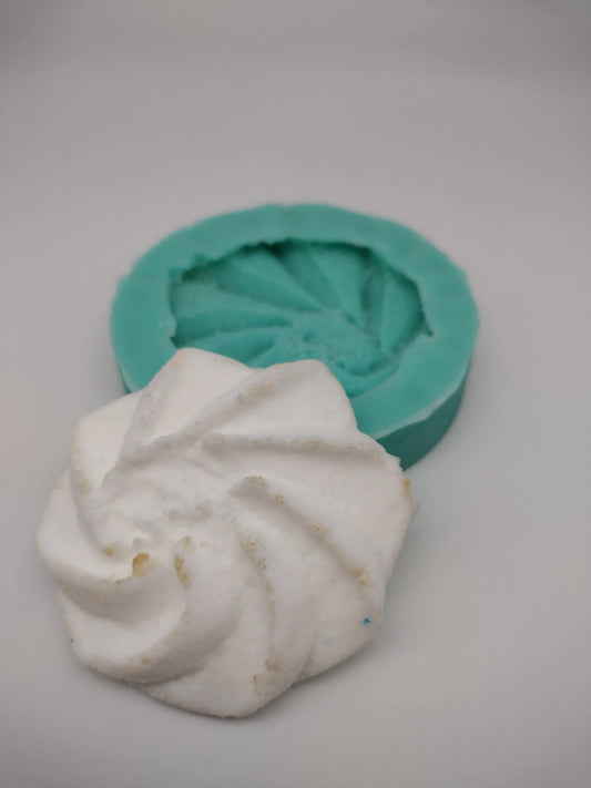 Swirl Cookie-Silicone Mold-Faux Fake Bake-Clay, Resin, Soap, Candle, Plaster, Fondant or Baking Mold-Two Mold Styles Available