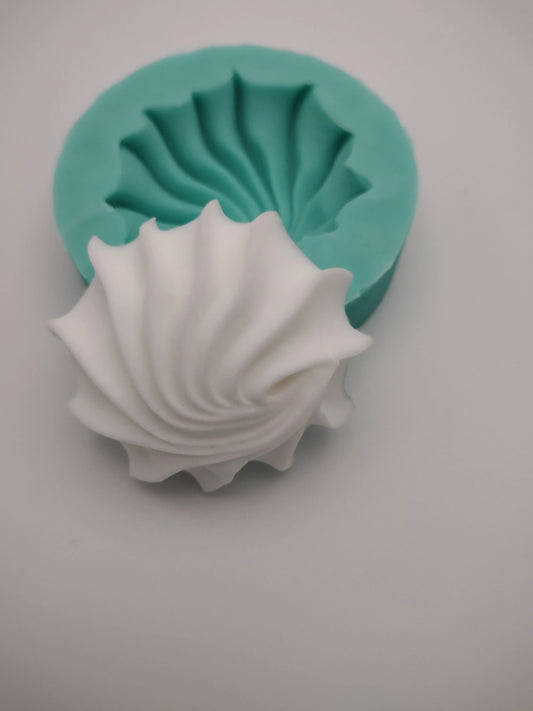 Shell Swirl/Swirl Cookie-Silicone Mold-Faux Fake Bake-Clay, Resin, Soap, Candle, Plaster, Fondant or Baking Mold-Two Mold Styles Available